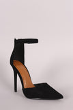 Shoe Republic LA Suede Ankle Strap Stiletto Pump