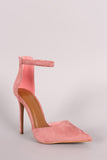 Shoe Republic LA Suede Ankle Strap Stiletto Pump