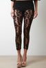 Semi-Sheer Burn Out Mesh Leggings