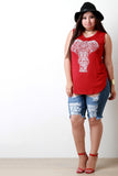 Tribal Elephant Graphic Print Sleeveless Top