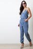 Halter Strap Surplice Top Jumpsuit