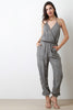 Halter Strap Surplice Top Jumpsuit