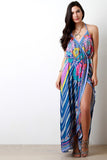 Flowers In Bloom Surplice Boho Dress