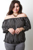 Vertical Stripes Bardot Top