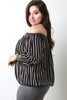 Vertical Stripes Bardot Top