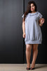 Cowl Neck Hoodie Pocketed Shirt Dress