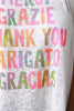 Thank You Graphic Print Tank Top