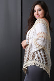 Tie Dye Crochet Panel Bell Sleeve Top