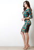 Two Tone Snake Print Bodycon Dress