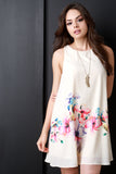 Pastel Floral Sleeveless Mini Dress