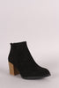 Qupid Suede Side Stitch Zip-Up Booties