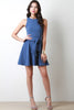 Waist Sash Sleeveless Skater Dress