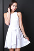 Waist Sash Sleeveless Skater Dress