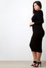 Solid Jersey Scoop Neck Longsleeve Dress