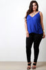 Ribbed Knit Crossover Drape Top