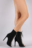 Wild Diva Lounge Suede Stiletto Heeled Ankle Boots