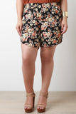 Floral Print Chiffon Shorts