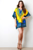 African Dashiki Smock Waist Mini Dress