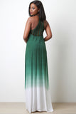 Crochet Racerback Ombre Maxi Dress