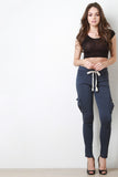 Waist Tie Slim Fit Cargo Pants