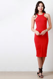 Solid Jersey Bodycon Midi Dress