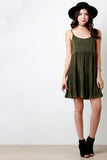 Acid Wash Ruffle Shift Dress