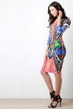 Mirror Image Boat Neck Bodycon Dress