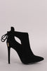 Shoe Republic LA Back Lace-Tie Stiletto Booties