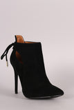 Shoe Republic LA Back Lace-Tie Stiletto Booties