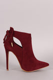 Shoe Republic LA Back Lace-Tie Stiletto Booties