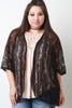 Semi-Sheer Lace Open Front Cardigan