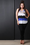 Striped Racerback Pocket Tank