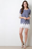 Lace Trim Mini Shift Dress