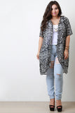 Paisley Chiffon Open Front Cardigan