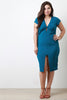 Twisted Neckline Bodycon Dress