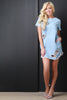 Ripped Chambray Short Sleeve Dress