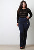 Button Accent High Waisted Pants