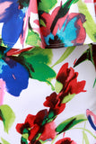 Watercolor Floral Off The Shoulder Ruffle Dress