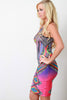 Geometrical Neon Print Bodycon Dress