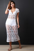 Semi-Sheer Crochet Maxi Dress