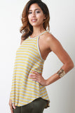 Retro Stripes Sleeveless Flare Top