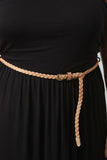 Belted Tube Maxi Dress