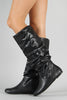 Soda Slouchy Knee High Flat Boot