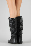 Soda Slouchy Knee High Flat Boot